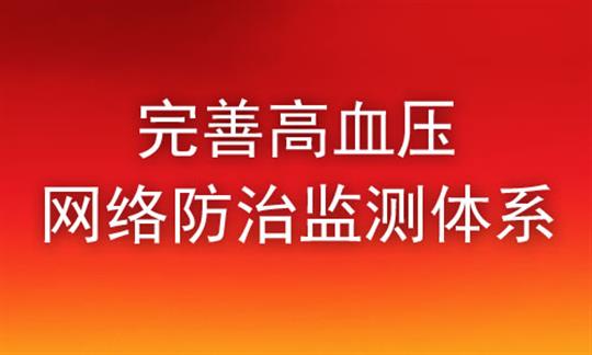 完善高血压网络防治监测体系